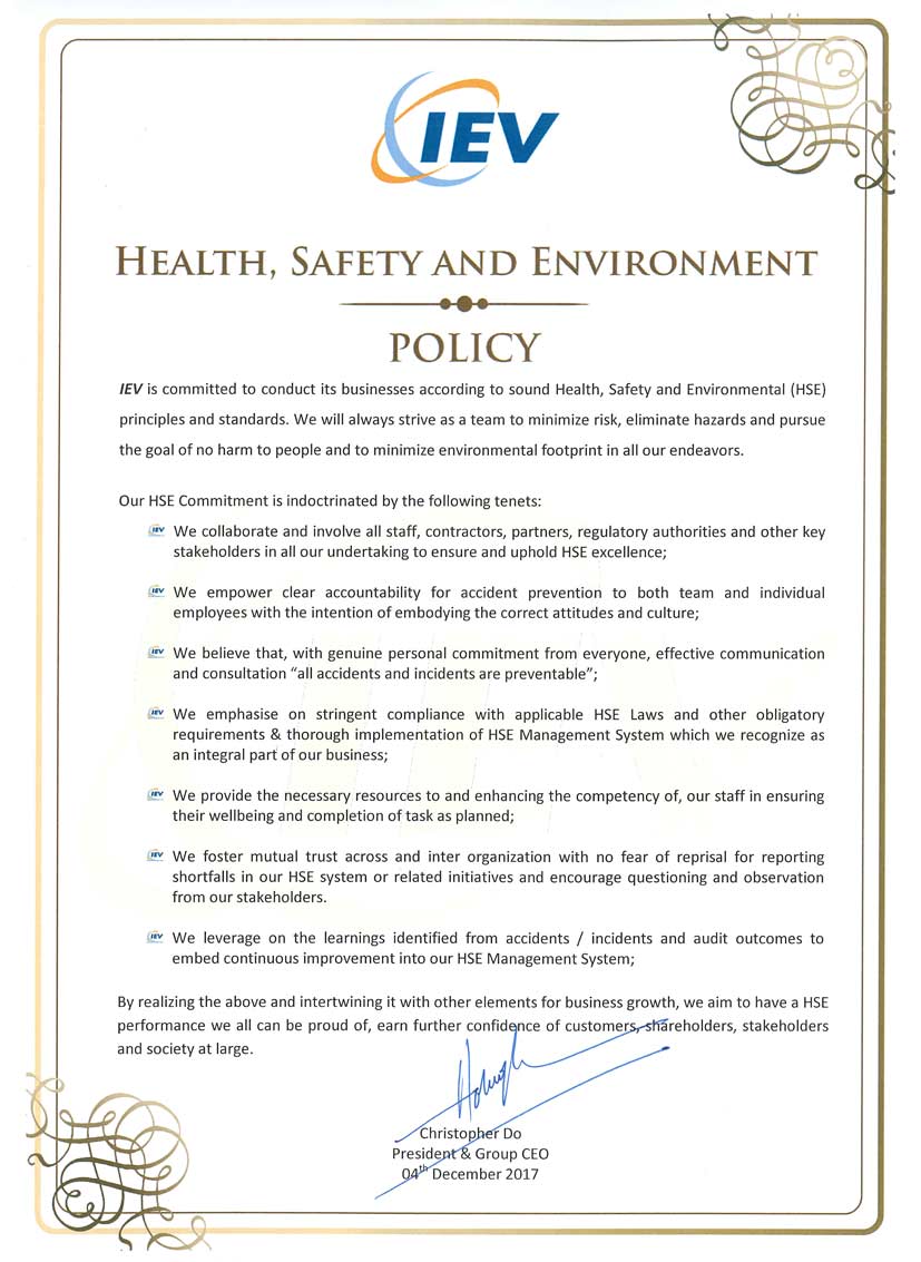 IEV HSE Cert