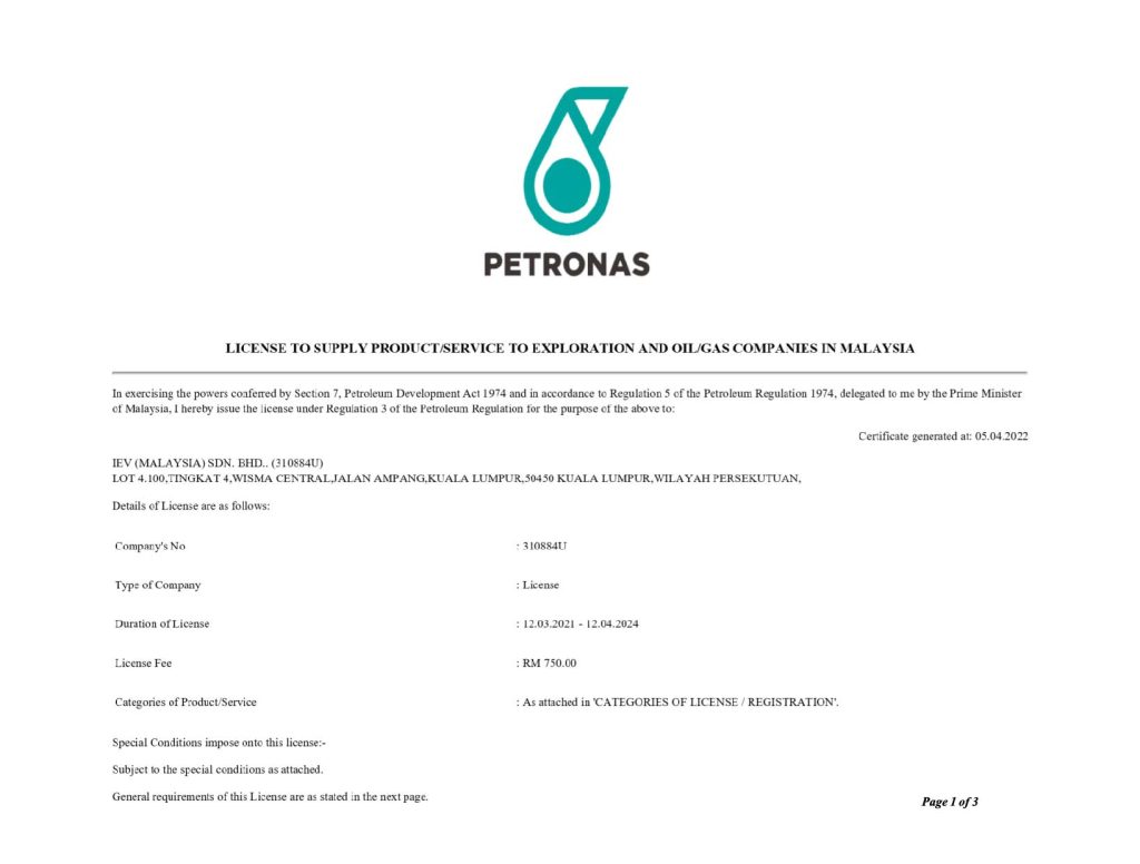 Petronas License